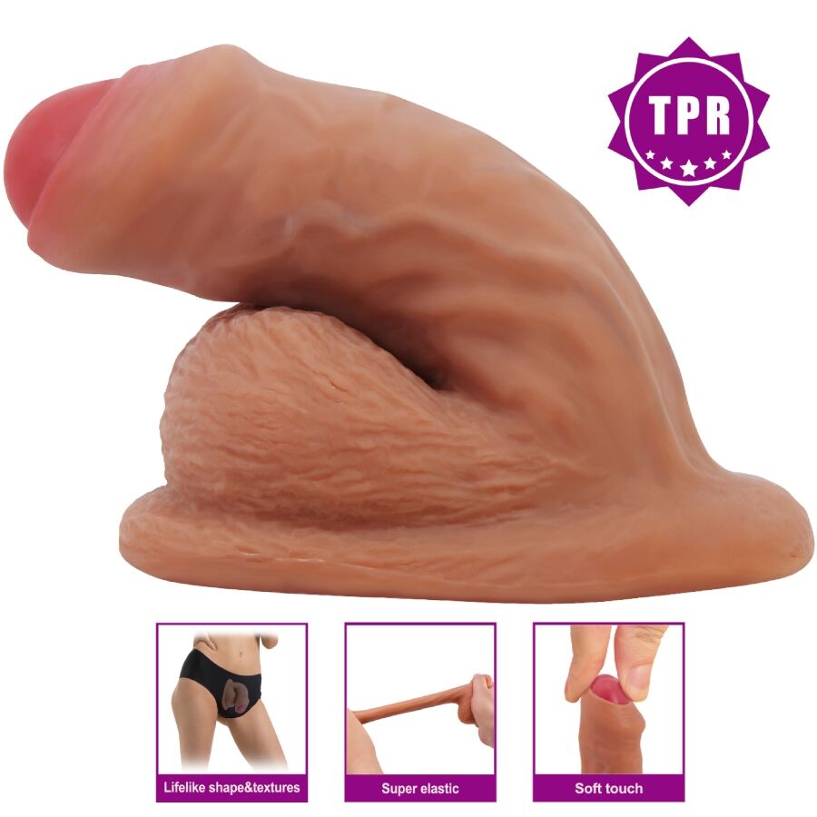 PRETTY LOVE - WARNELL ULTRA REALISTISCHER UND ELASTISCHER DILDO 9,5 CM MULATO – Bild 3