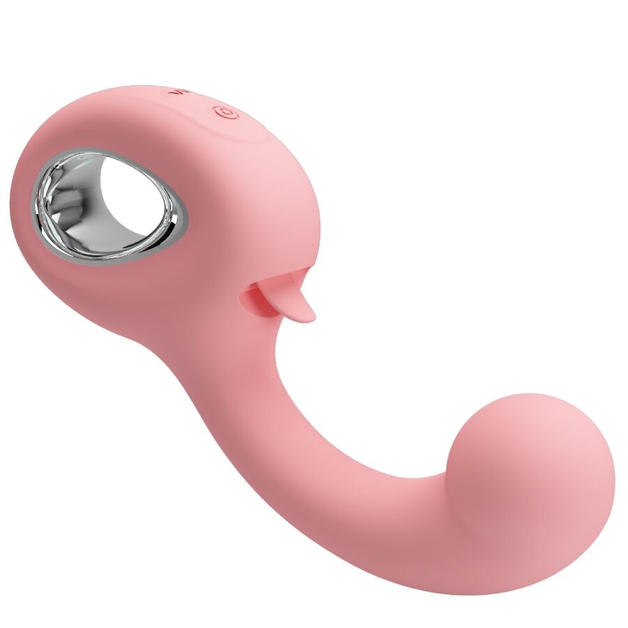 PRETTY LOVE - VIBRATEUR POINT G + STIMULATEUR DE CLITORIS ERYNNYES 10 VIBRATIONS ROSE – Image 2