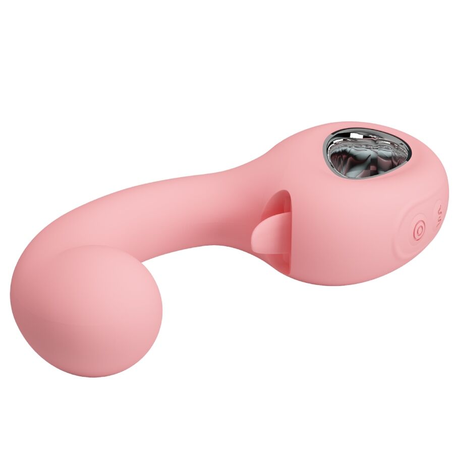 PRETTY LOVE - VIBRATEUR POINT G + STIMULATEUR DE CLITORIS ERYNNYES 10 VIBRATIONS ROSE – Image 3