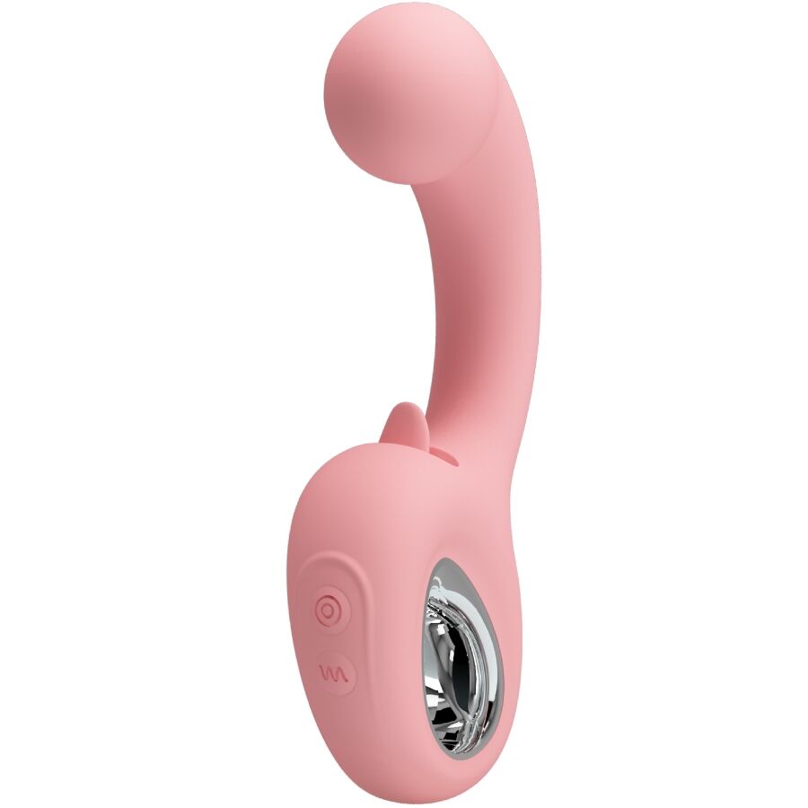 PRETTY LOVE - VIBRATEUR POINT G + STIMULATEUR DE CLITORIS ERYNNYES 10 VIBRATIONS ROSE – Image 9