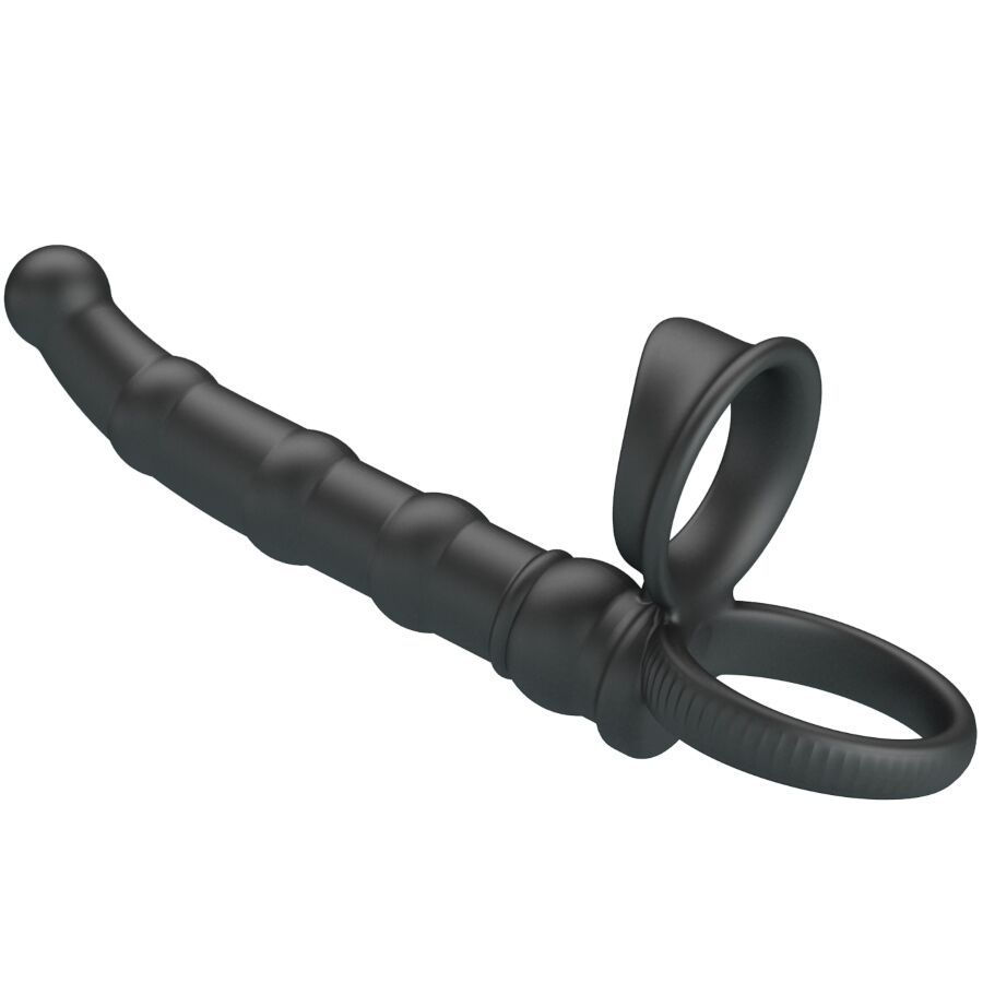 PRETTY LOVE - ANNEAU PÉNIS VIBRANT TATUM AVEC PLUG 10 VIBRATIONS NOIR – Image 5