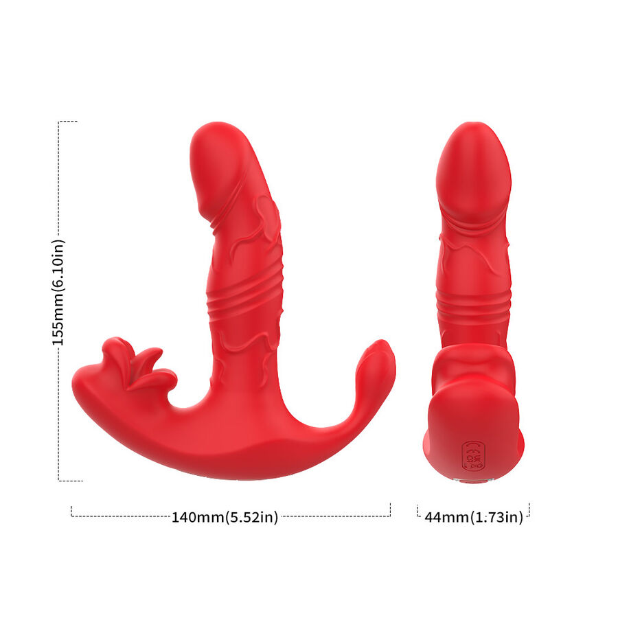 ARMONY - ANALVIBRATOR PANTY C UND G-SPOT STIMULATOR FERNBEDIENUNG ROT – Bild 4