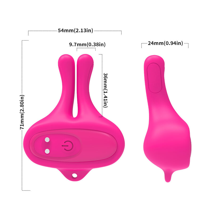ARMONY - RABBIT SHAPE VIBRATION MAGNETIC NIPPLE CLAMPS PINK - Image 7