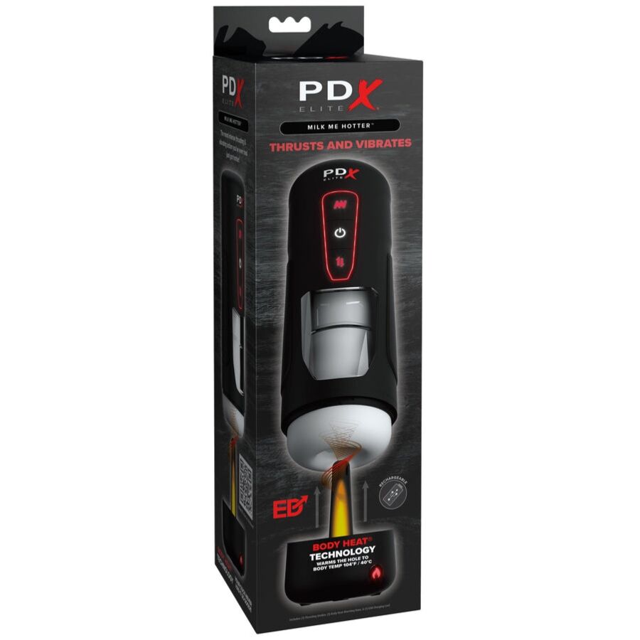 PDX ELITE - MILK ME HOTTER MASTURBADOR AUTOMÁTICO CON THRUSTING Y VIBRACIÓN EFECTO CALOR - Imagen 2