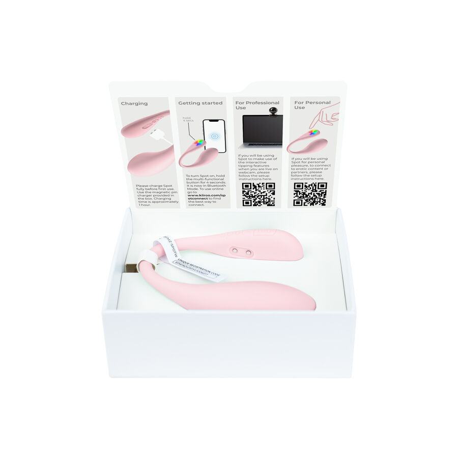 KIIROO - VIBRATEUR SPOT KISS ME EN FORME DE U ROSE – Image 3