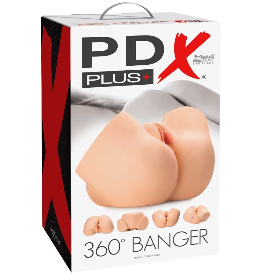 PDX PLUS - MASTURBATORE ANALE E VAGINA REALISTICO 360 BANGER - immagine 7