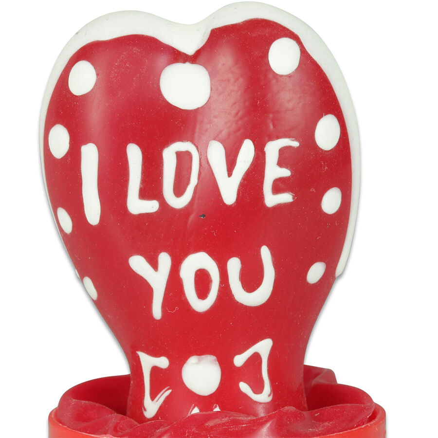 CONDOMERIE - PRESERVATIVI NOVITÀ DIPINTI A MANO CUORE - MODELLO I LOVE YOU 1 - immagine 2