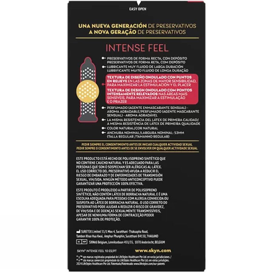 SKYN - PRÉSERVATIF TEXTURÉ À LA SENSATION INTENSE AVEC UN DESIGN ONDULÉ 10 UNITÉS – Image 3