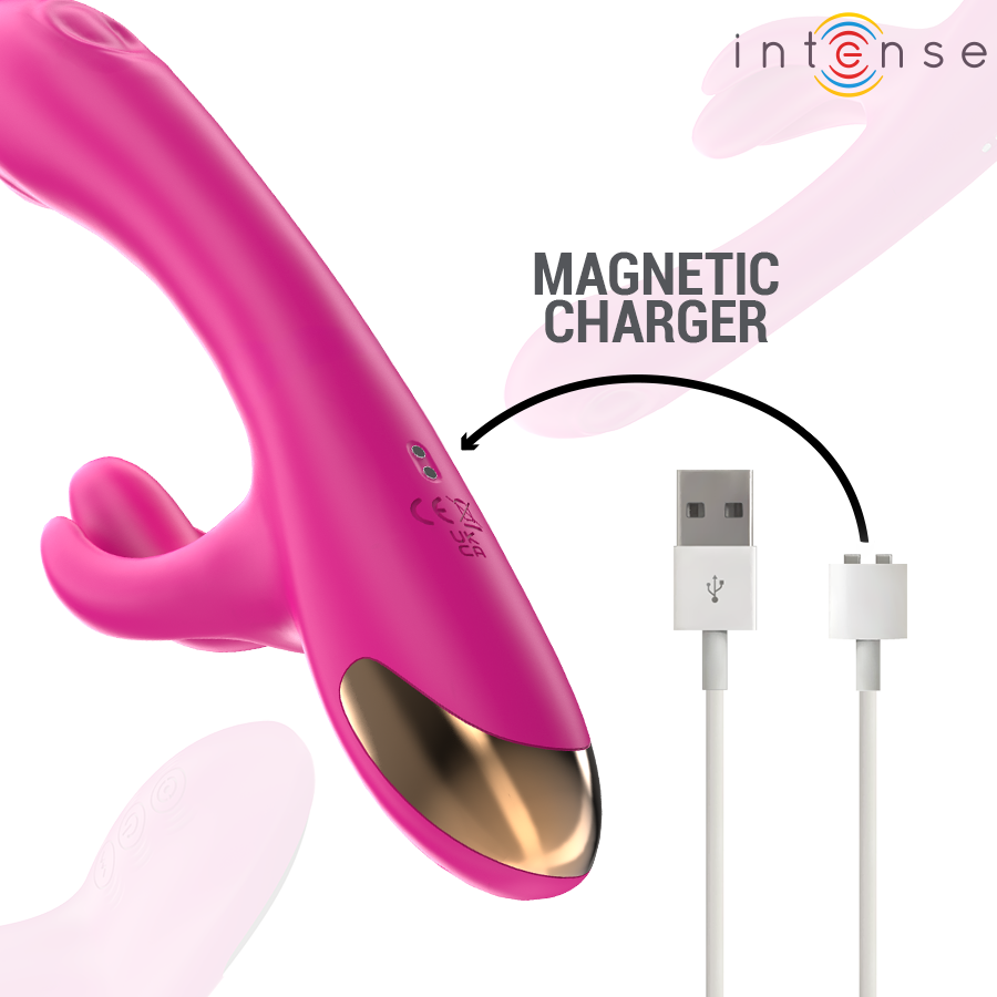 INTENSE - BRITNEY MULTIFUNCTION RABBIT VIBRATOR 23 CM PINK - Image 3