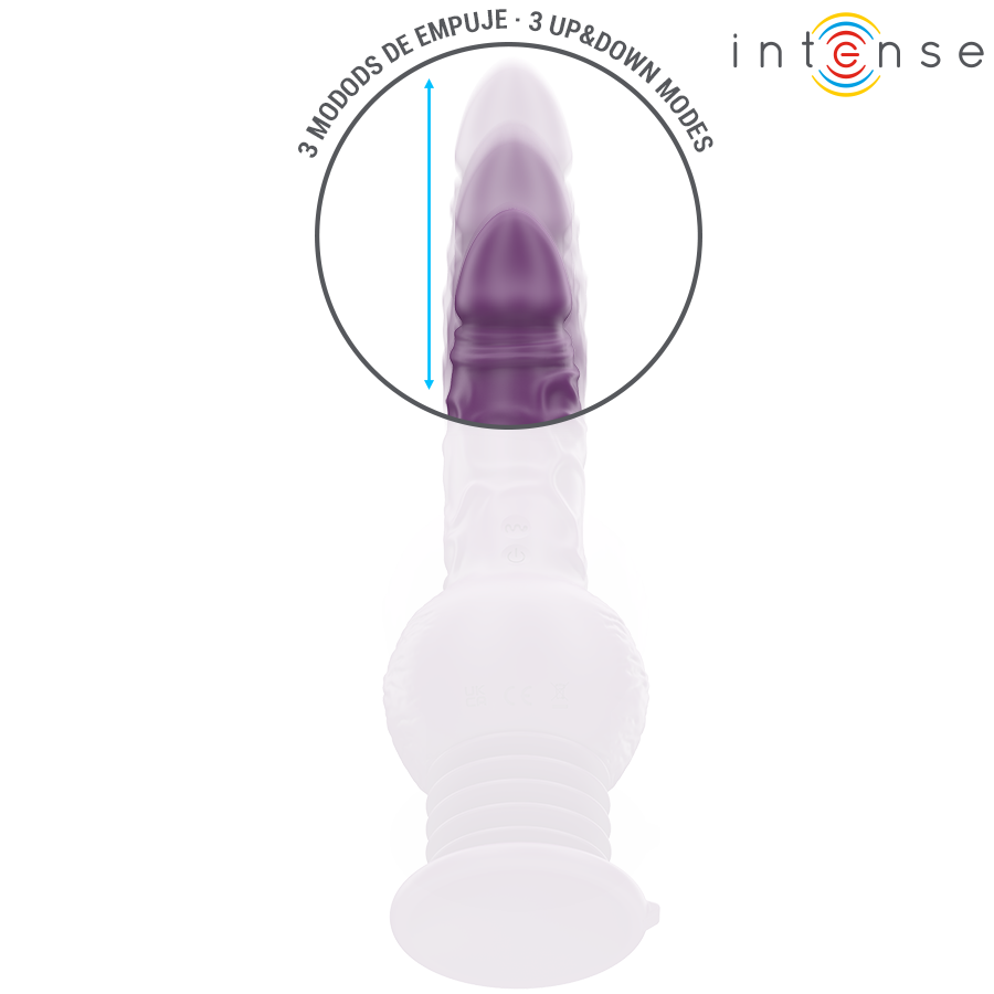 INTENSE - VIBRATEUR MULTIFONCTION TATUM AVEC VIBRATION DE HAUT EN BAS 24 CM VIOLET – Image 3