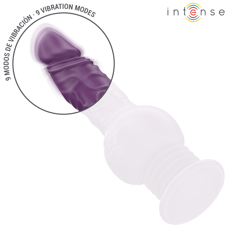 INTENSE - VIBRATEUR MULTIFONCTION TATUM AVEC VIBRATION DE HAUT EN BAS 24 CM VIOLET – Image 5