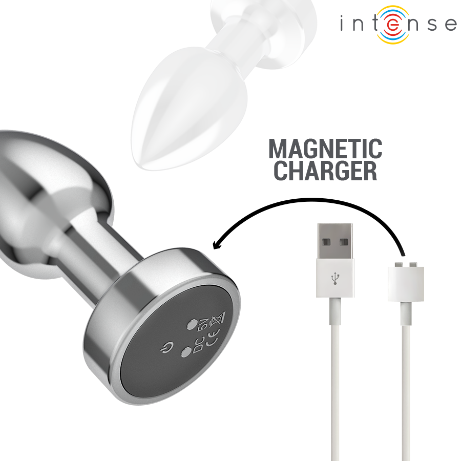 INTENSE - PLUG ANALE 10 VIBRAZIONI METALLO CON TELECOMANDO S - immagine 6