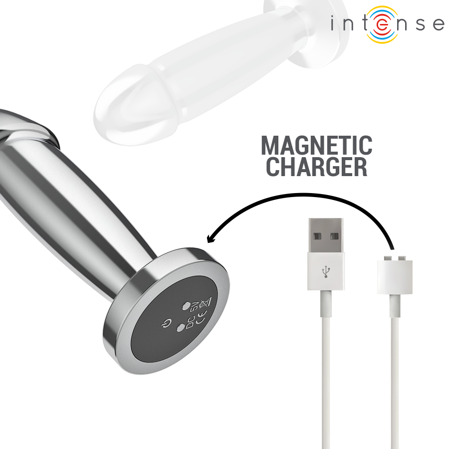INTENSE - ANAL PLUG 10 VIBRATIONS METAL DILDO WITH REMOTE CONTROL S - Image 2