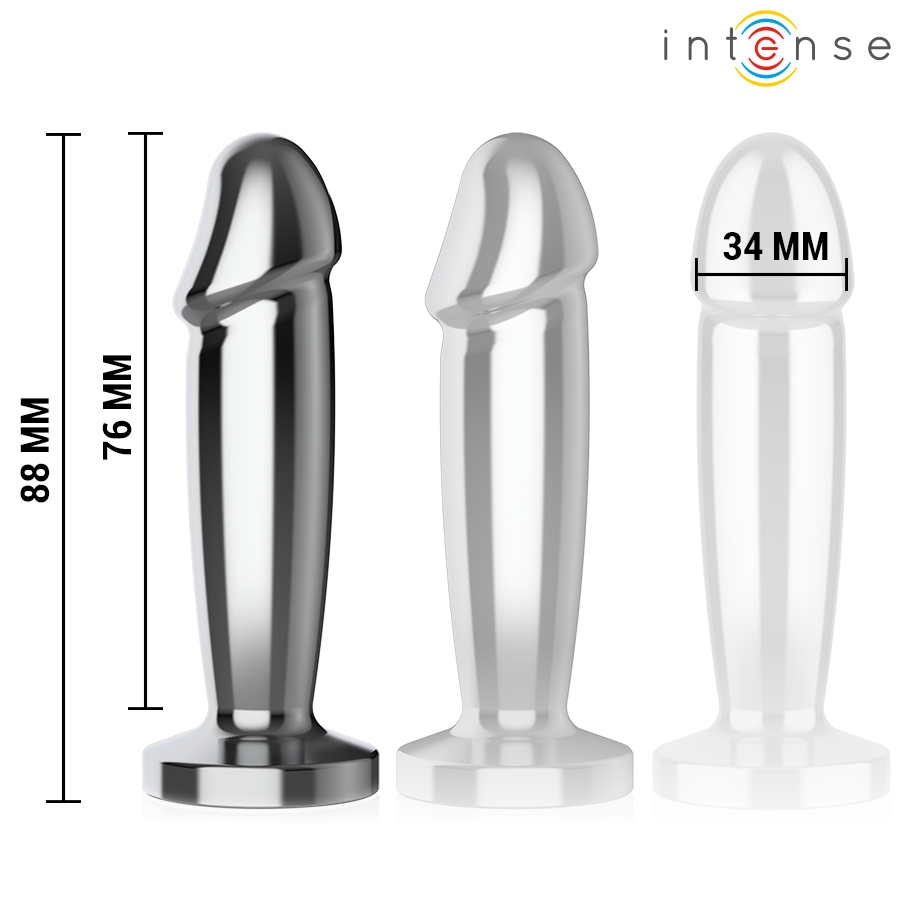 INTENSE - ANAL PLUG 10 VIBRATIONS METAL DILDO WITH REMOTE CONTROL S - Image 6