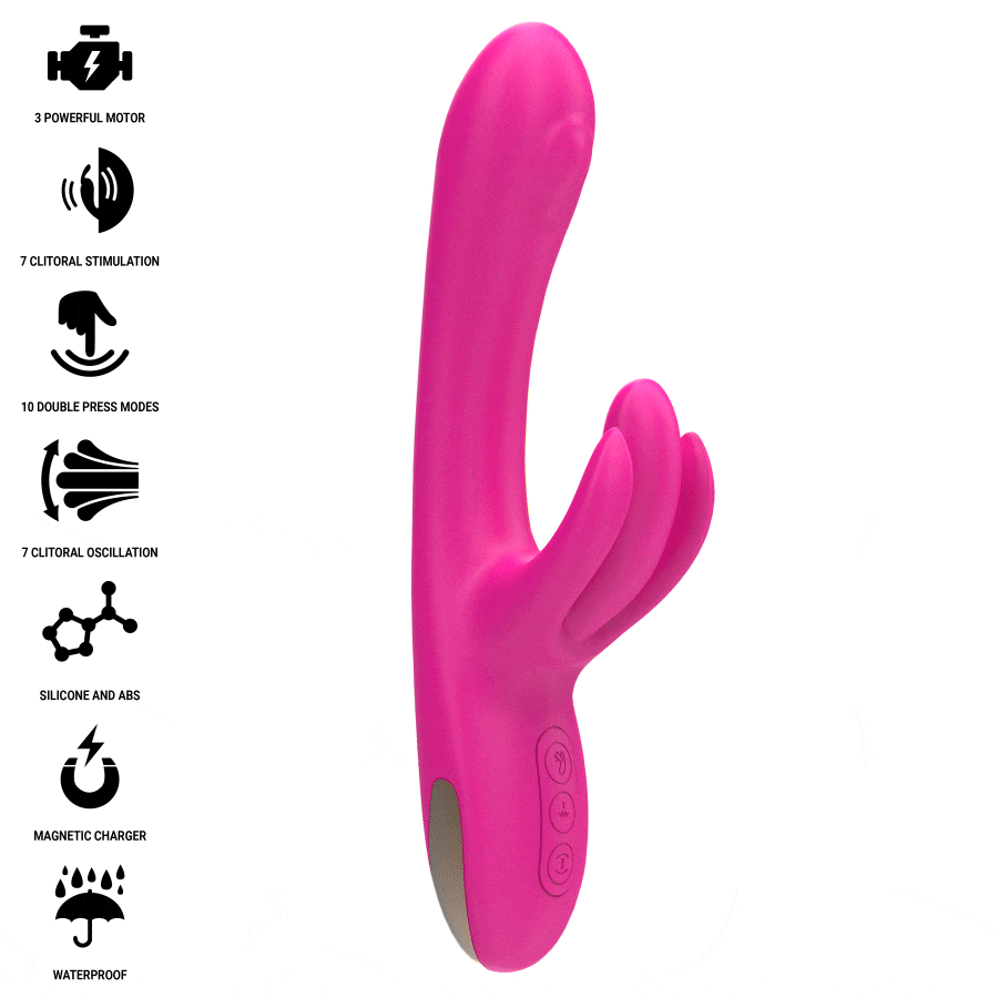 INTENSE - BRITNEY MULTIFUNCTION RABBIT VIBRATOR 23 CM PINK - Image 8