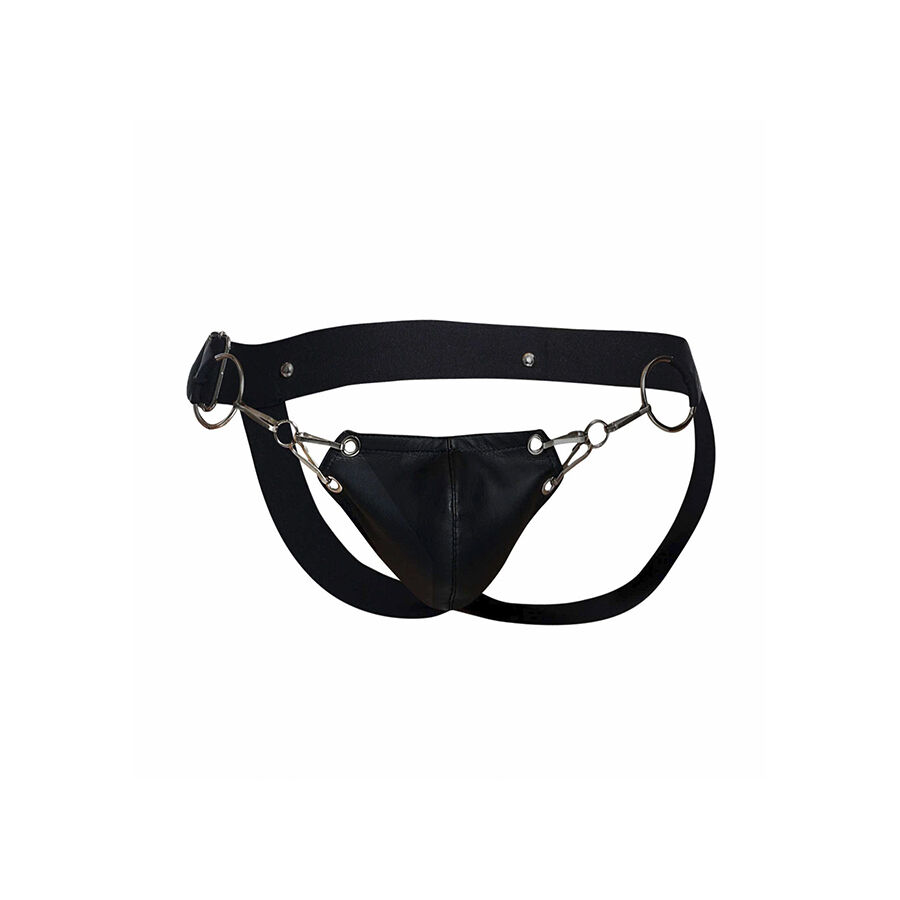 MOB - DNGEON JOCKSTRAP NERO A PRESSIONE TAGLIA UNICA - immagine 3