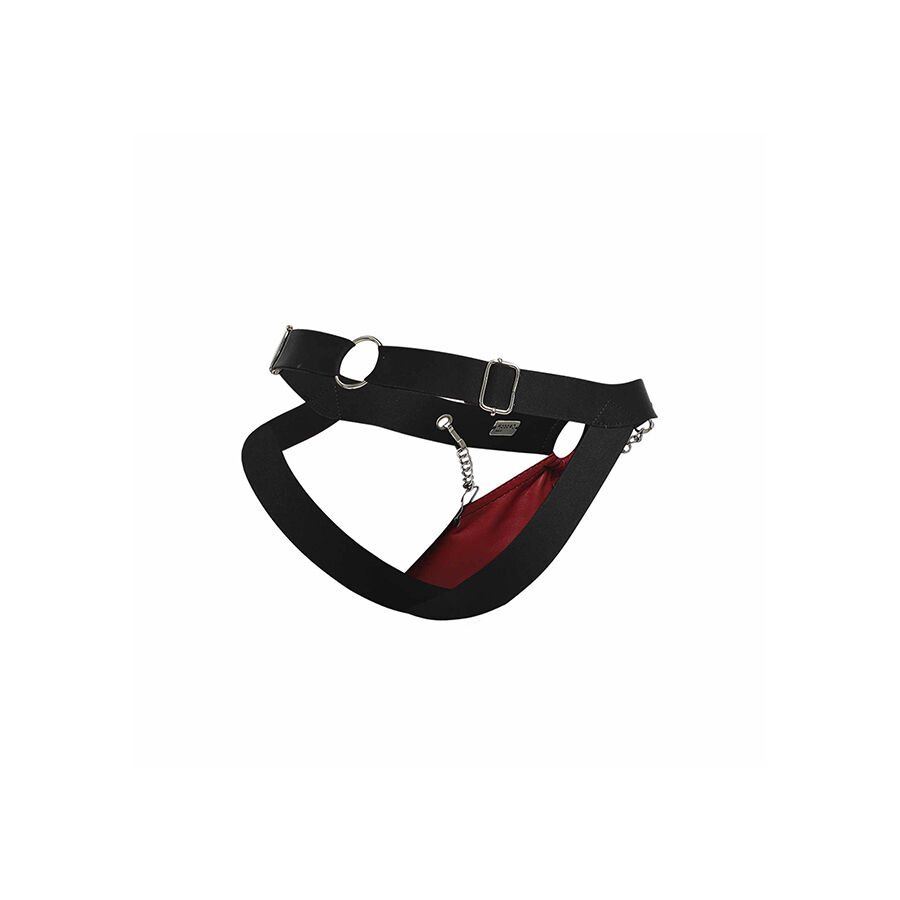 MOB - JOCKSTRAP ROUGE DNGEON AVEC CHAÎNES TAILLE UNIQUE – Image 7