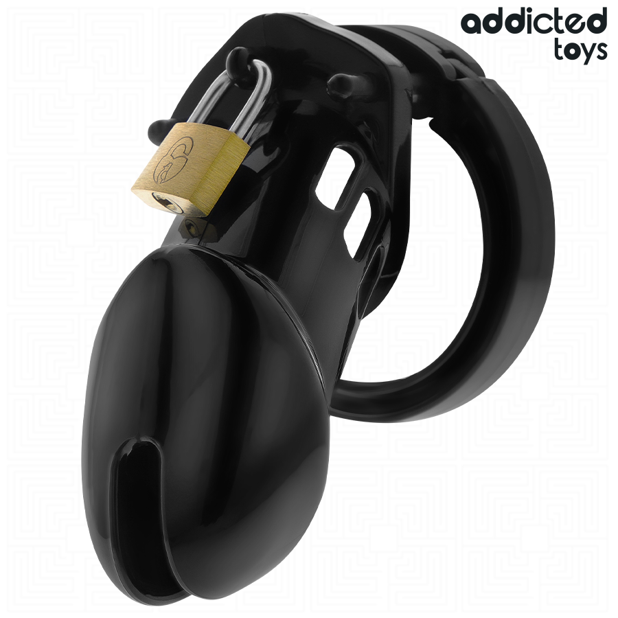 ADDICTED TOYS LOCKED - CAGE À PÉNIS OBSIDIAN HOLD TAILLE M – Image 2