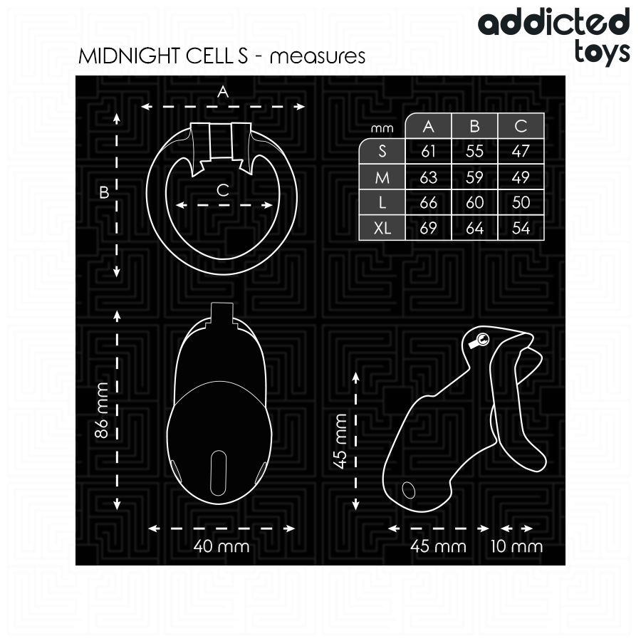 ADDICTED TOYS LOCKED - MINDNIGHT CELL PENIS CAGE GRÖSSE S – Bild 5