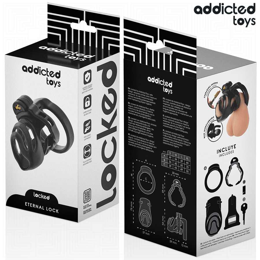 ADDICTED TOYS LOCKED - ETERNAL LOCK JAULA PARA PENE 9 CM - Imagen 5