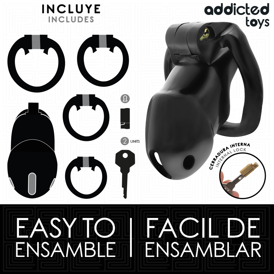 ADDICTED TOYS LOCKED - MINDNIGHT CELL PENIS CAGE SIZE M - Image 6