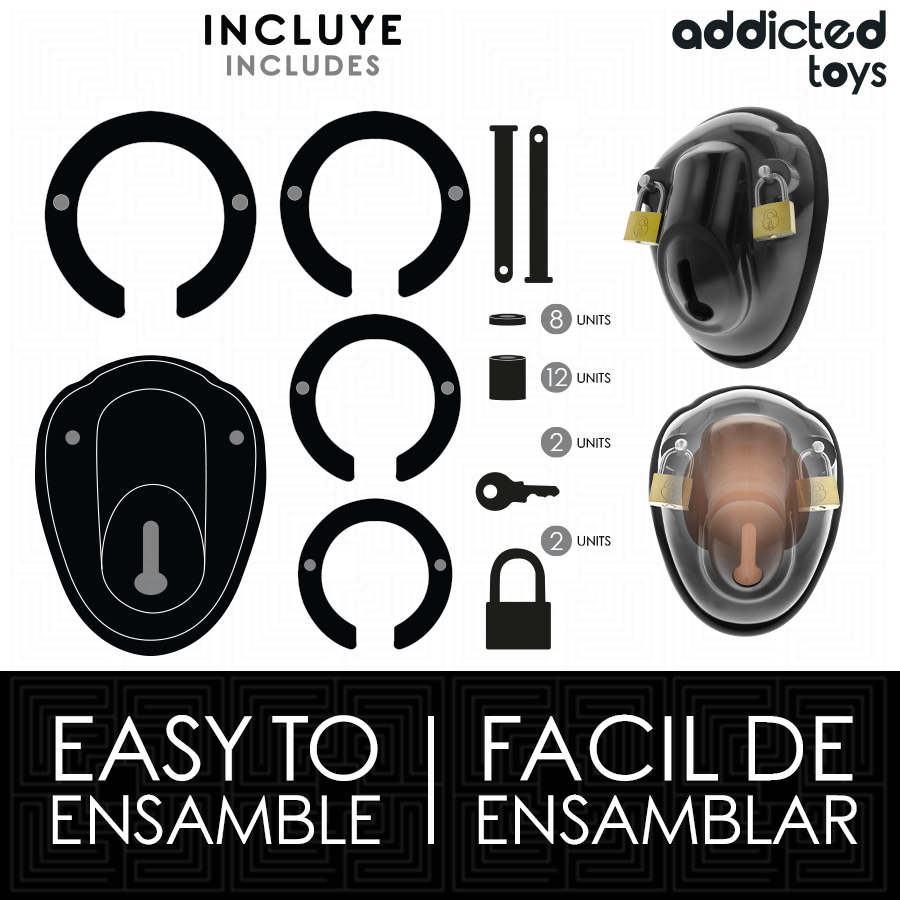 ADDICTED TOYS LOCKED - À PÉNIS VERROUILLÉE SANS CLÉ 11,5 CM – Image 2