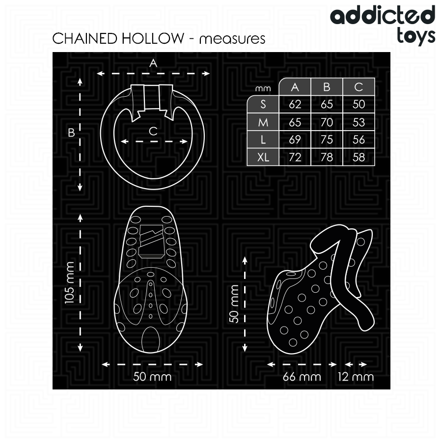 ADDICTED TOYS LOCKED - À PÉNIS CREUSE ENCHAÎNÉE 10,5 CM – Image 2