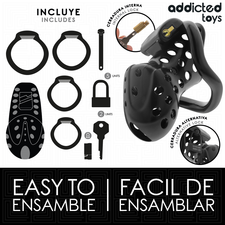 ADDICTED TOYS LOCKED - À PÉNIS CREUSE ENCHAÎNÉE 10,5 CM – Image 3