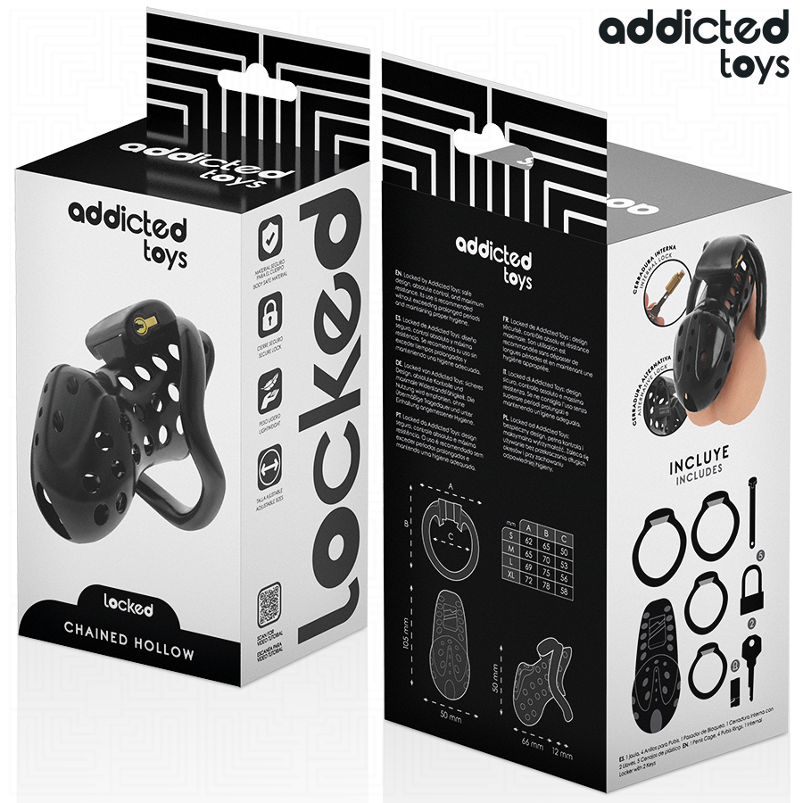 ADDICTED TOYS LOCKED - À PÉNIS CREUSE ENCHAÎNÉE 10,5 CM – Image 5