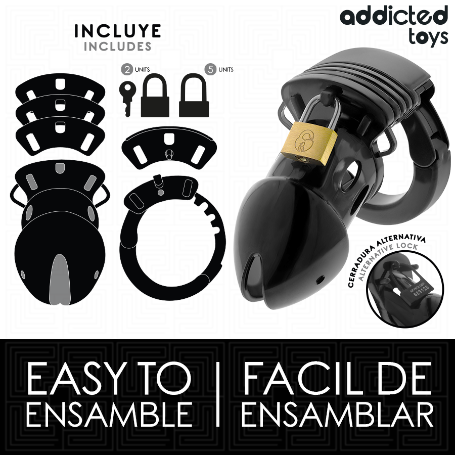 ADDICTED TOYS LOCKED - CHASTITY DEPTHS JAULA PARA PENE 7,5 CM - Imagen 3