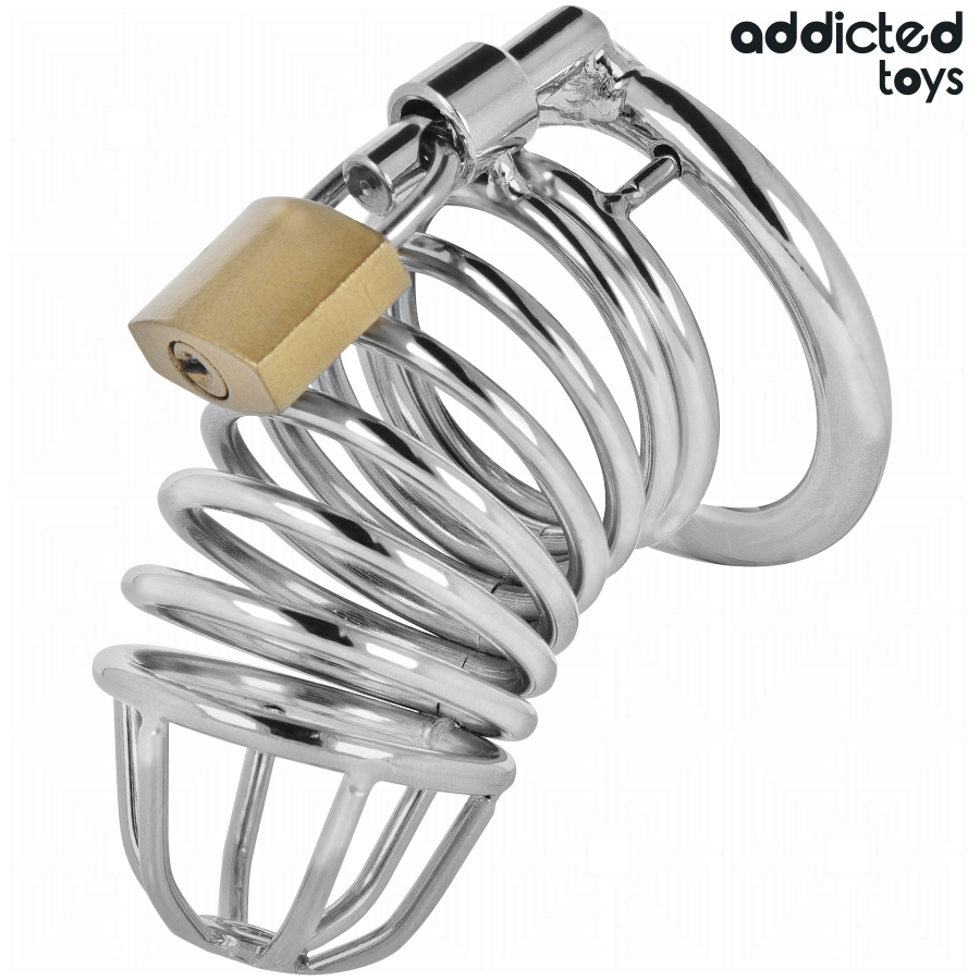 ADDICTED TOYS LOCKED - IRON CELL JAULA PARA PENE DE METAL 4 CM TALLA S - Imagen 4