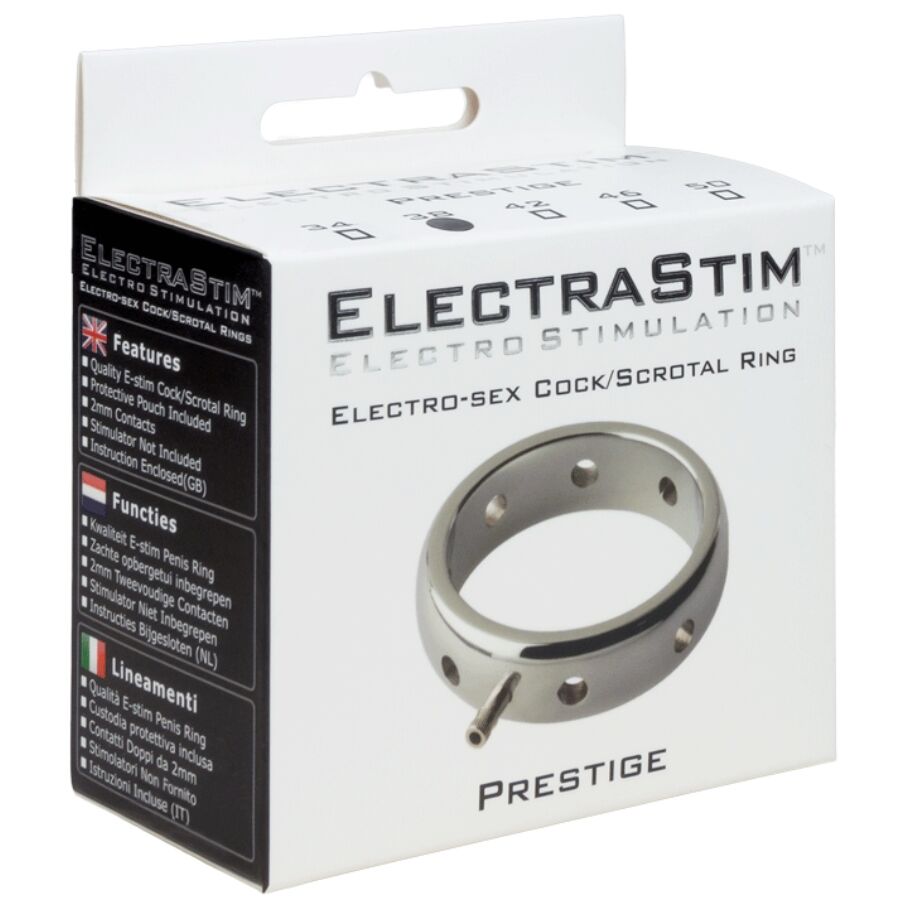 ELECTRASTIM - PRESTIGE ELECTROMAGNETIC METAL PENIS RING 42 MM - Image 4