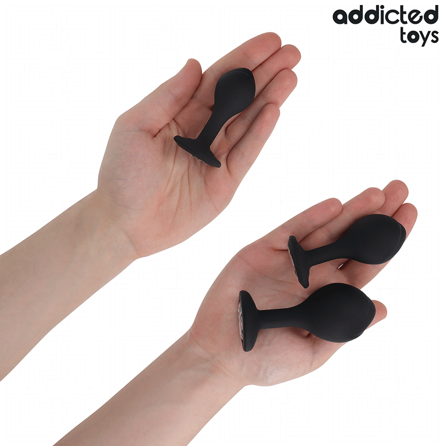 ADDICTED TOYS - SET OF 3 ANAL PLUG SILICONE WITH JEWEL - Image 6