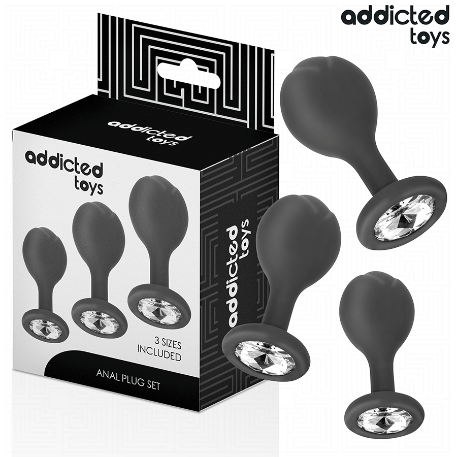 ADDICTED TOYS - SET OF 3 ANAL PLUG SILICONE WITH JEWEL - Image 7