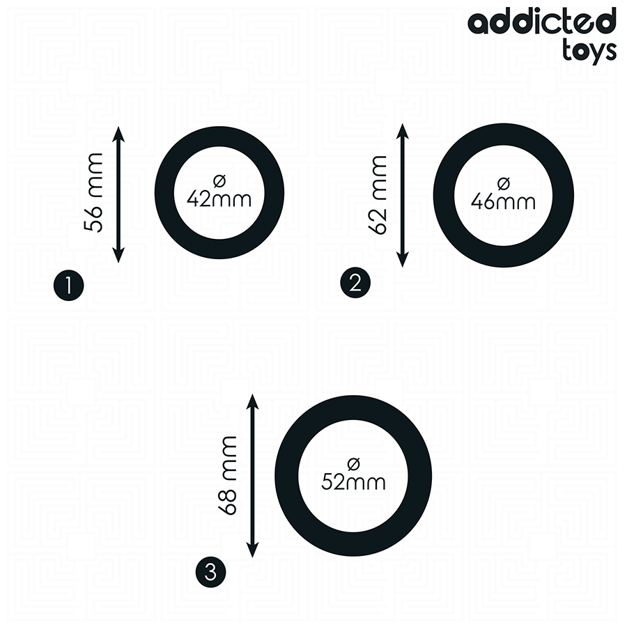 ADDICTED TOYS - SET OF FLAT SILICONE RINGS - Image 5