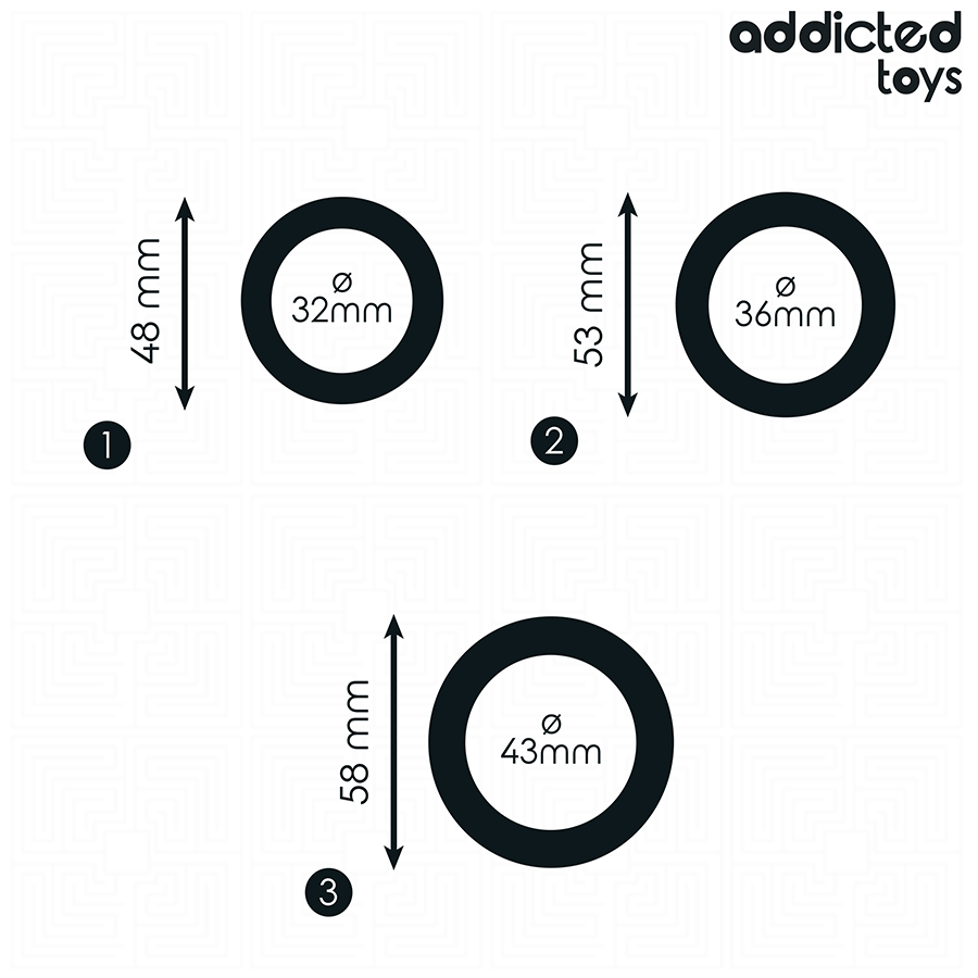 ADDICTED TOYS - LOT DE ANNEAUX EN SILICONE MODÈLE 1 – Image 5