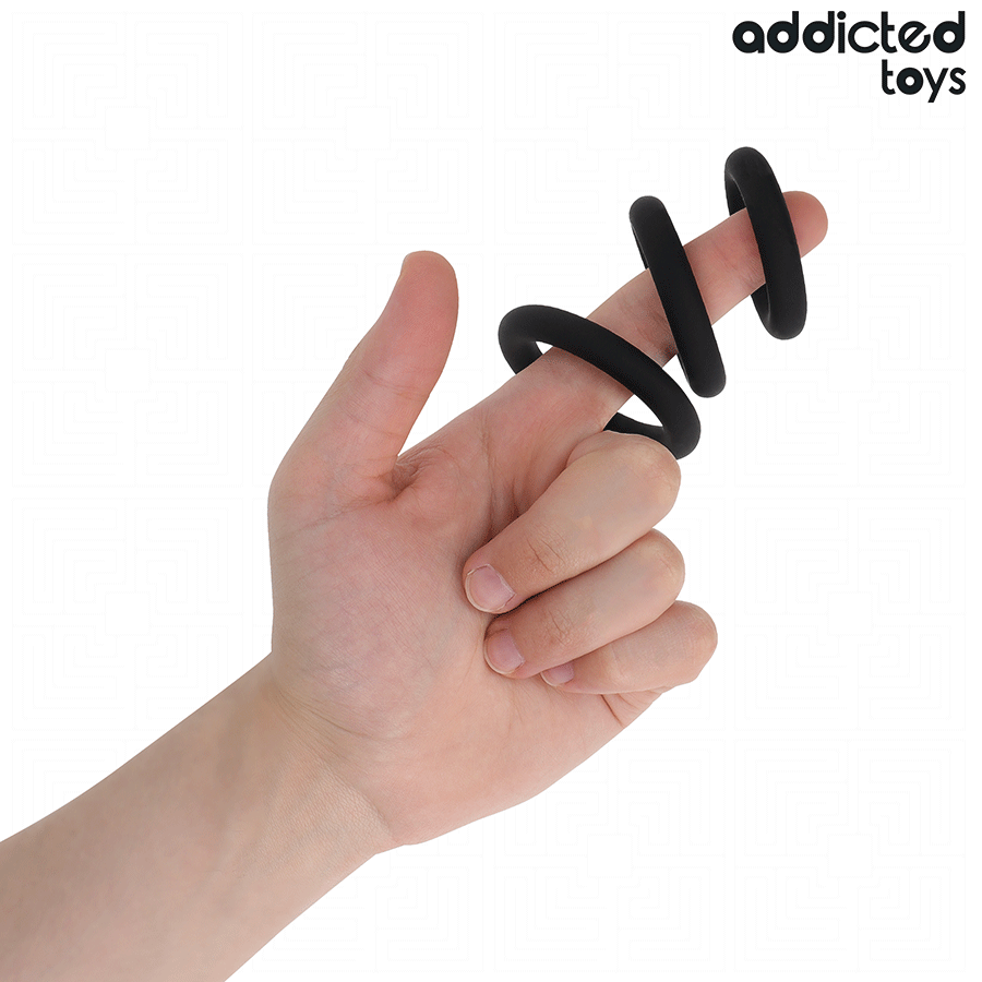 ADDICTED TOYS - LOT DE ANNEAUX EN SILICONE MODÈLE 1 – Image 3