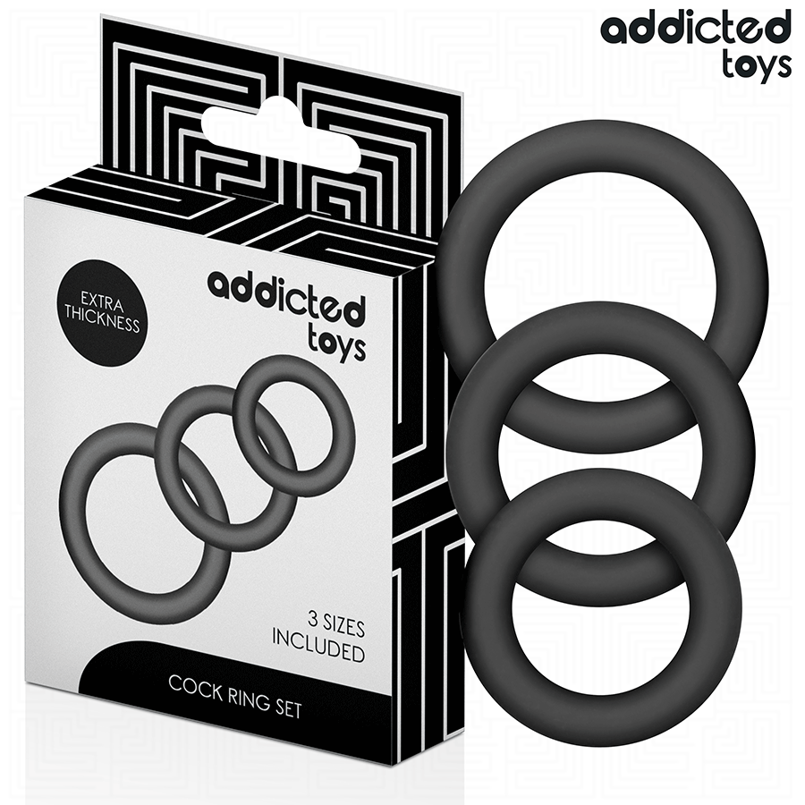 ADDICTED TOYS - LOT DE ANNEAUX EN SILICONE MODÈLE 1 – Image 2