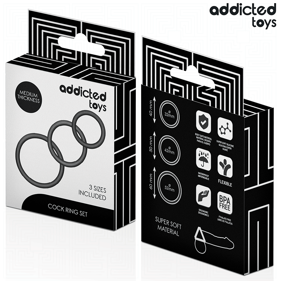 ADDICTED TOYS - LOT DE ANNEAUX EN SILICONE MODÈLE 2 – Image 6