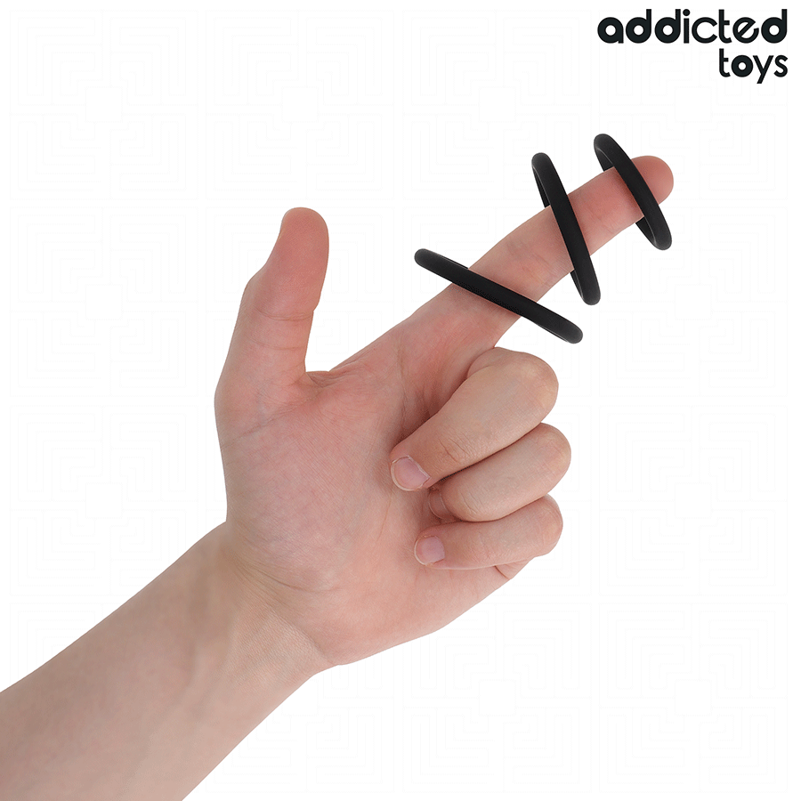 ADDICTED TOYS - LOT DE ANNEAUX EN SILICONE MODÈLE 2 – Image 3
