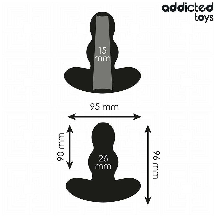 ADDICTED TOYS - HOLLOW ANAL PLUG SILICONE SIZE M 9.6 CM - Image 4