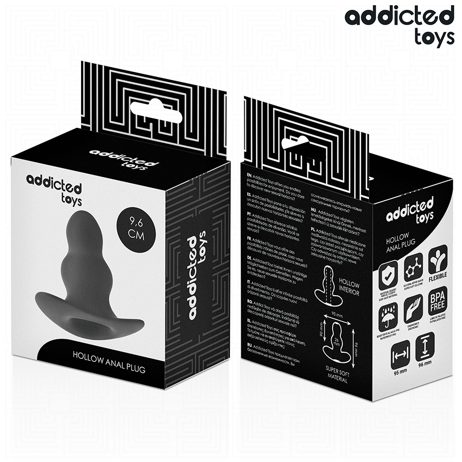 ADDICTED TOYS - HOLLOW ANAL PLUG SILICONE SIZE M 9.6 CM - Image 7