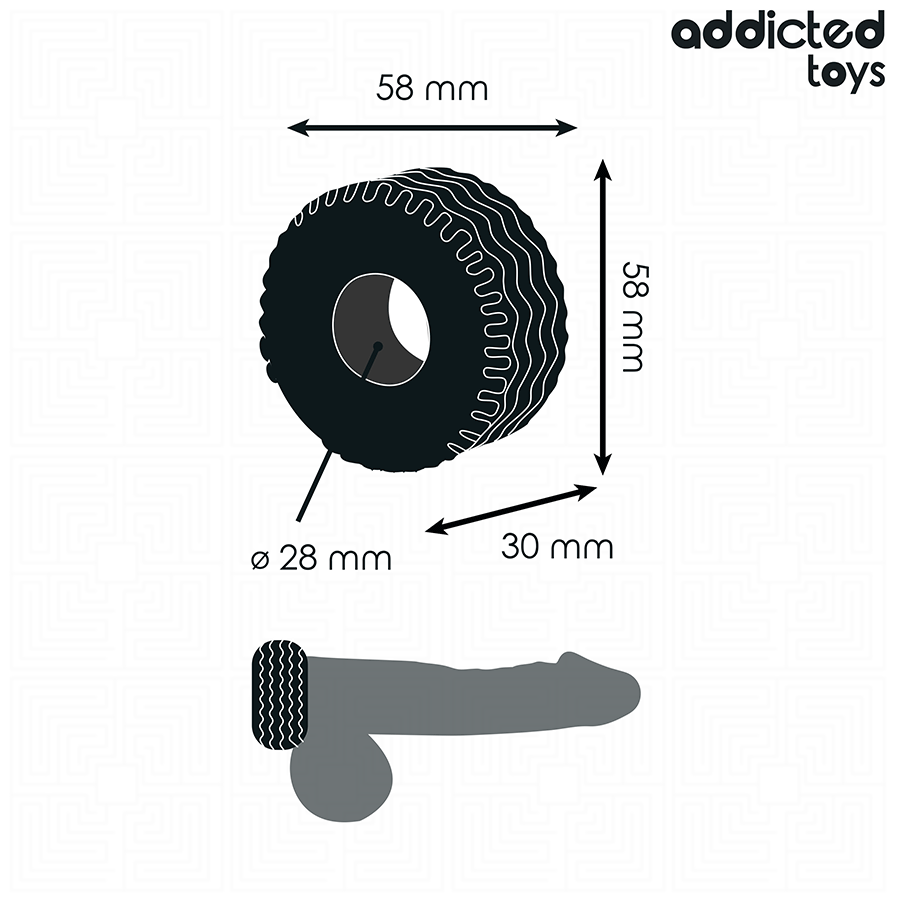 ADDICTED TOYS - ANNEAU PÉNITENSIF EXTRA ÉPAIS – Image 5