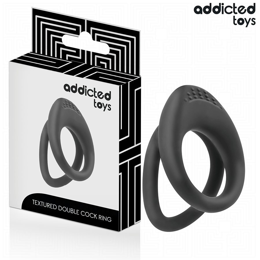 ADDICTED TOYS - ANILLO TEXTURIZADO DOBLE PARA EL PENE - Imagen 2