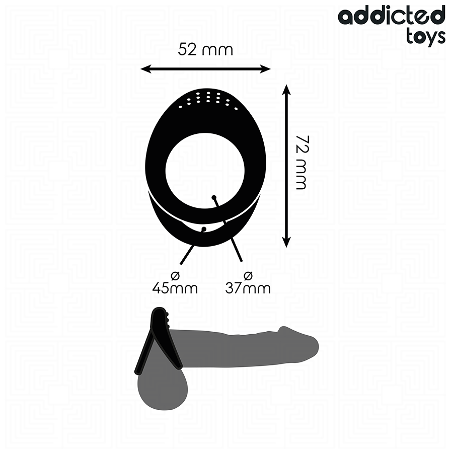 ADDICTED TOYS - ANILLO TEXTURIZADO DOBLE PARA EL PENE - Imagen 5