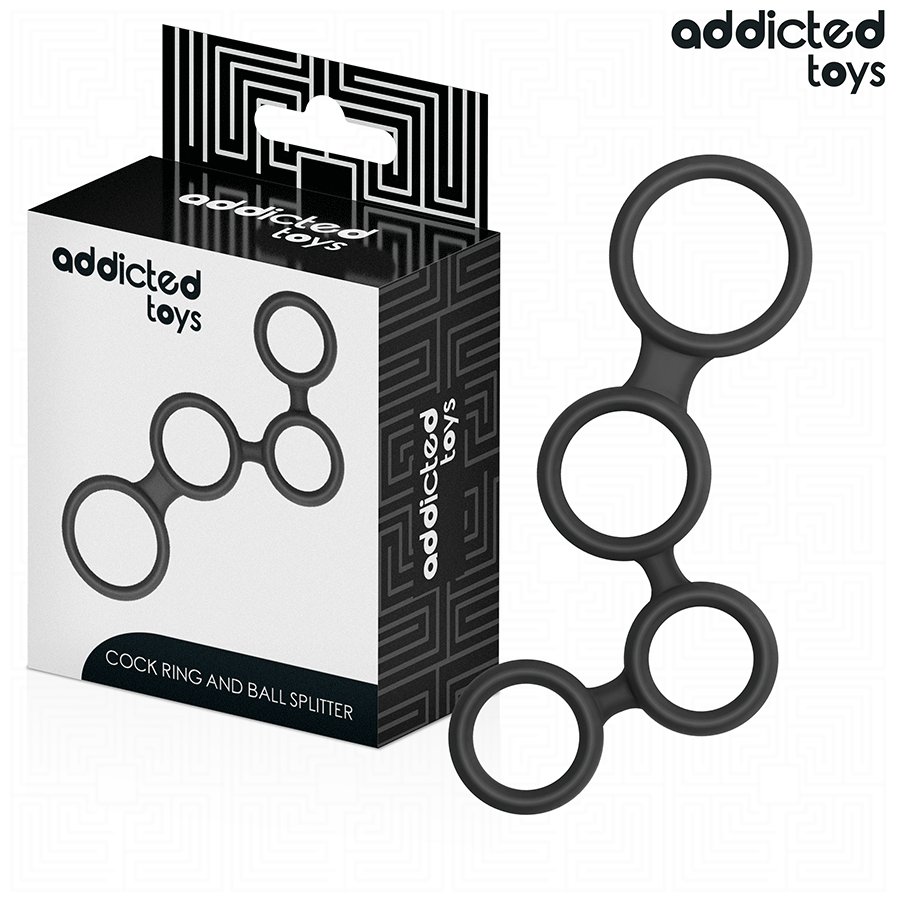 ADDICTED TOYS - ANNEAU PÉNIS AVEC SÉPARATEURS POUR TESTICULES – Image 2