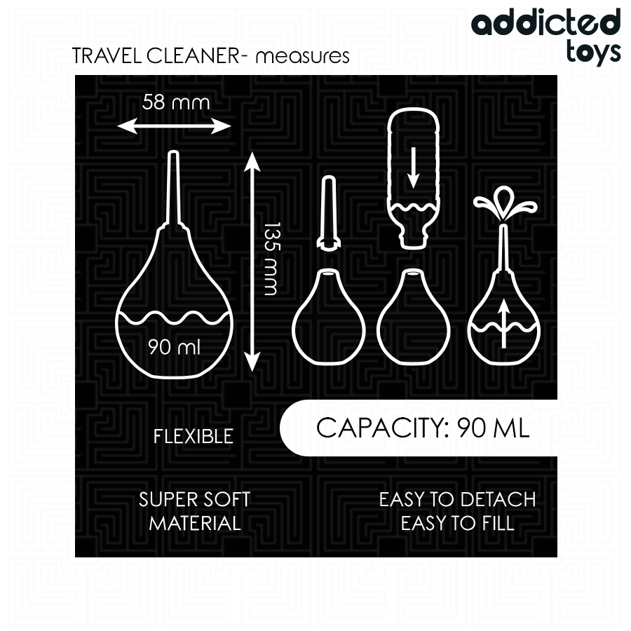 ADDICTED TOYS - LIMPIADOR ANAL DE VIAJE TALLA S 90 ML - Imagen 2