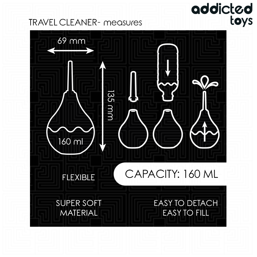 ADDICTED TOYS - LIMPIADOR ANAL DE VIAJE TALLA M 160 ML - Imagen 3