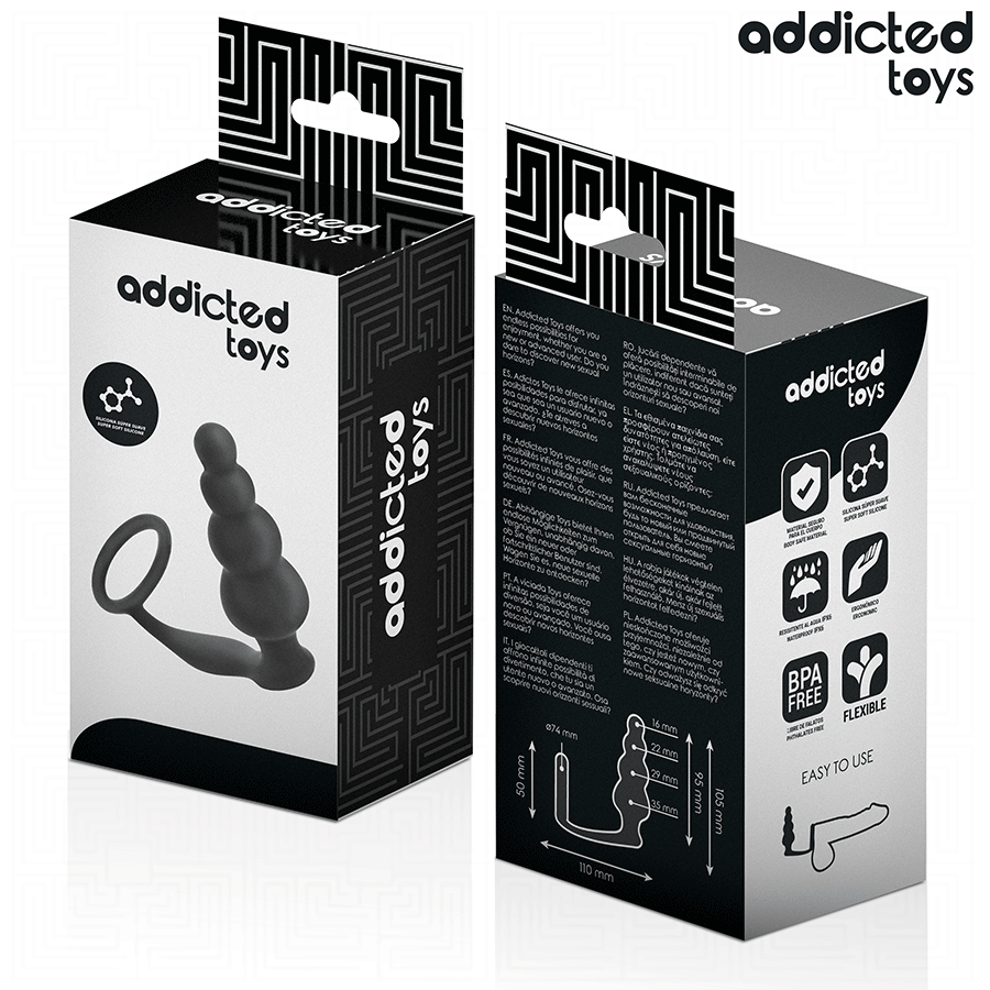 ADDICTED TOYS - PLUG ANAL CON ANILLO SILICONA MODELO 5 - Imagen 6