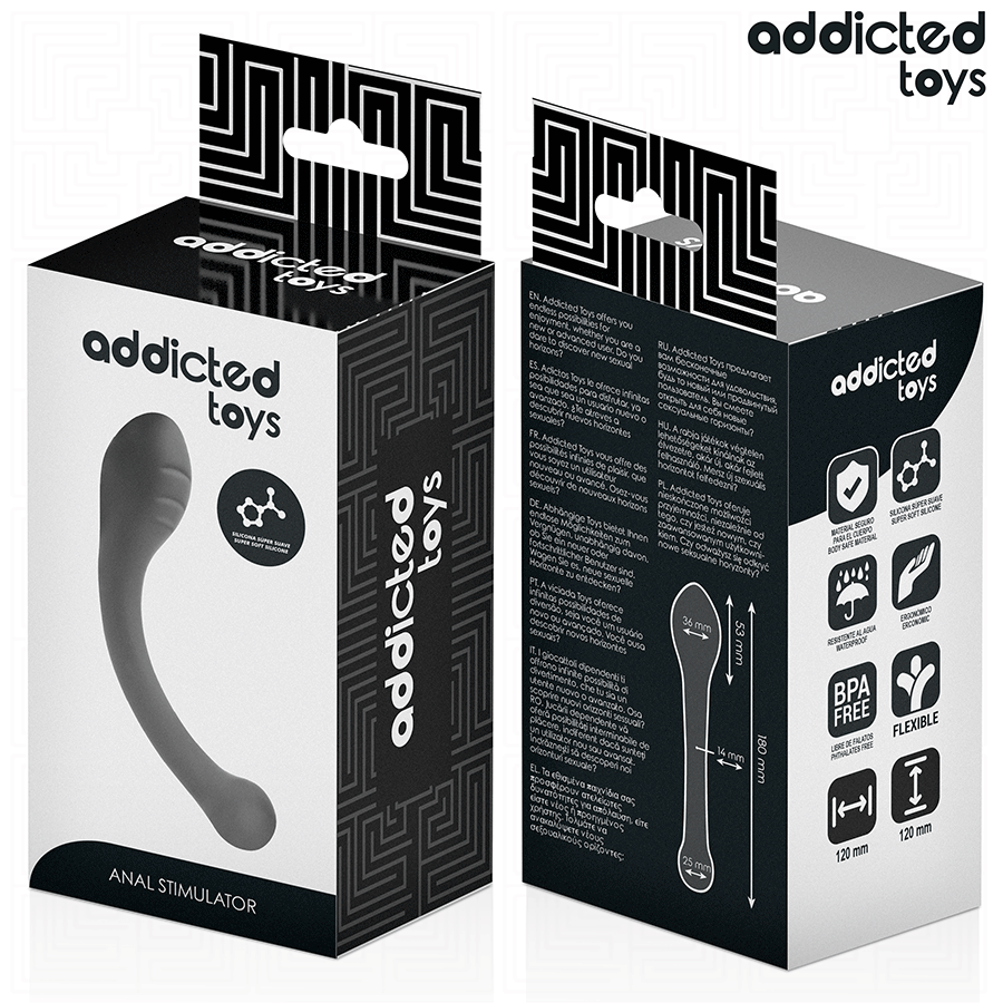 ADDICTED TOYS - ESTIMULADOR ANAL DOBLE SILICONA 18 CM - Imagen 2